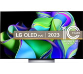 65" LG OLED65C34LA  Smart 4K Ultra HD HDR OLED TV with Amazon Alexa, Silver/Grey