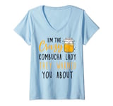Womens Scoby Kombucha Tea Design for a Kombucha Lady V-Neck T-Shirt