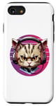 iPhone SE (2020) / 7 / 8 Cat With Earphones Headphones DJ Cats Gaming Musicstyle Case