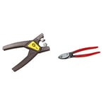 C.K T1260 Automatic Cable & Wire Stripper, Green|Yellow|Brown|Grey & T3963 160 Cable Cutter 160 mm, 6"