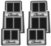 Resto Parts OPG-CFM0304 golvmattor gummi, "Chevelle", svarta