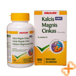 WALMARK FORTE Calcium Magnesium Zinc Complex 100 Tablets Skin Nails Supplement