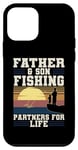 Coque pour iPhone 12 mini Père-fils Partenaires de pêche pour la vie rétro assortis