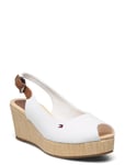 Iconic Elba Sling Back Wedge White Tommy Hilfiger