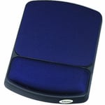 Fellowes Repose-poignet avec tapis de souris Premium Gel, bleu/noir