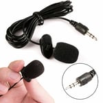 3.5mm Handsfree Lavalier Mic Clip On Lapel Microphones For Phone PC Recording