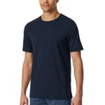Schiesser Mix and Relax T-shirt Mörkblå bomull Small Herr