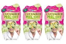 7TH HEAVEN Cucumber Peel-Off Face Mask for Removing Dirt & Grime 10ml - 3pack