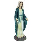 Design Toscano Vierge Marie, Sainte Mère de l'Immaculée Conception Statue Religieuse de Jardin, 58.5 cm, polyrésine, palette complète de couleur