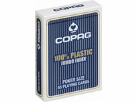 Copag Poker Size - 4 Corner Jumbo Index, 100% Plastic (Blue)