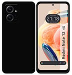 Tumundosmartphone Coque Silicone TPU Gel Noire pour Xiaomi Redmi Note 12 4G