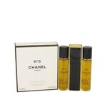 Chanel CHANEL No. 5 by Eau De Parfum Spray Refillable Includes 1 Purse and 2 Refills 3 x.07 oz