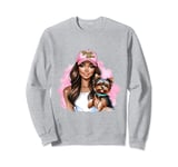 Yorkie Dog Mom Love Fur Mama Owner Puppy Lover Mothers Day Sweatshirt