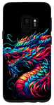 Coque pour Galaxy S9 Illustration animale de dragon cool esprit animal Tie Dye Art