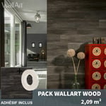 Wallart Wood Look Planks - Lambris Pvc Imitation Bois - Dalle murale pvc Adhésive - 2,09m²