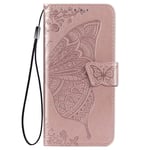 Wuzixi Case for Samsung Galaxy A55 5G. Anti-Scratch, Flip Case Side suction Kickstand Feature Card Slots Case, PU Leather Folio Cover for Samsung Galaxy A55 5G.Rose gold