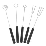 Cabilock 5Pcs Chocolate Dipping Fork Set Candy Melts Candy Decorating Fondue Forks DIY Candy Dipping Tools for Handmade Chocolates Pralines and Truffles