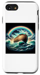 Coque pour iPhone SE (2020) / 7 / 8 Arche en bois de Noé sur les eaux avec un arc-en-ciel