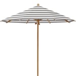Glatz, Teakwood parasoll 350 cm Kat.5 570 Steel Stripe