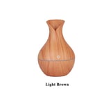 Usb Electric Humidifier Aroma Oil Diffuser Wood Grain Light Brown