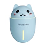 CJJ-DZ Air Humidifier 320ML Ultrasonic Cool-Mist Adorable Pet Mini Humidifier With LED Light Mini USB Fan For Home Car Office Air Purify,humidifiers for bedroom (Color : Blue)