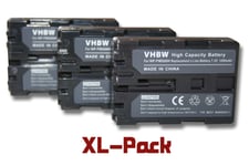 vhbw 3x Batterie compatible avec Sony Alpha DSLR-A350X, DSLR-A500, DSLR-A500L, DSLR-A500Y, DSLR-A550 appareil photo (1200mAh, 7,2V, Li-ion)
