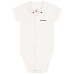 Petit Bateau Kortärmad Baby Body Med Krage Marshmallow | Vit | 12 months
