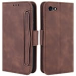 HualuBro iPod Touch 7 Case, iPod Touch 6 Case, Magnetic Full Body Protection Shockproof Flip Leather Wallet Case Cover with Card Holder for Apple iPod Touch 7th / 6th / 5th Generation Case (Brown)