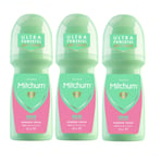 Mitchum Powder Fresh 100ml Roll On Antiperspirant Deodorant Women x 3
