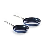 Blue Diamond Non-Stick 20 cm and 28 cm Frying Pan Set, Aluminium