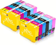 KING OF FLASH Compatible Printer Ink Cartridges For Epson T0807 - Epson Stylus RX560, RX585, RX685, R265, R285, R360, PX650, PX50, PX700W, PX710W, PX800FW, PX810FW, P50 Printers (2 Set of 6)