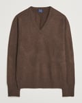 William Lockie Rob Lambswool V-Neck Mocha