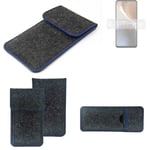 Protective cover for Motorola Moto G32 dark gray blue edge Filz Sleeve Bag Pouch