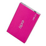 Bipra 100GB 2.5 inch USB 2.0 NTFS Slim External Hard Drive - Pink