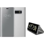 Juce® Fodral för Samsung Galaxy Note 8 Smart Fodral Cover Clear View Flip Cover Fodral Spegel Stötsäkert skal - Silver