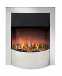 Dimplex Portree Chrome Optiflame 3D Electric Inset Fire 2kW Remote Control