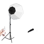 Fotograferings Softbox Kit, Portabel Åttasidig Softbox, 70W LED Ljusstyrka Blixtparaply Med 2M Stativ, Studio Tillbehör, SH-RGX-04-06