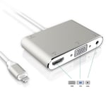 Convertisseur d&#39;adaptateur audio vidéo 1080p Lightning vers HDMI VGA pour Apple