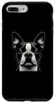 Coque pour iPhone 7 Plus/8 Plus Conception d'art graphique de chien de visage de Boston