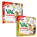 Signature Creations Vacuum Cleaner Air Freshener Disc – Twin Pack 12 Discs – Suitable for all Vac Hoover Types – Extra Strong Summer Meadow and Spring Meadow Fragrance – For Pet Lovers