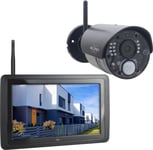 ELRO CZ40RIPS Set de caméras de sécurité Full HD sans fil - Caméra de surveillance Full HD 1080p avec écran 7"" et application