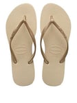 Havaianas Slim Flip Flops - Sand, Beige, Size 5, Women