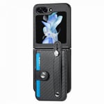 Skal Samsung Galaxy Z Flip 6 Kortfack + Handstrap Svart