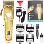 YUW Mens Hair Clipper Hair, Rechargeable Hair Trimmer Cordless Electric Hair Clippers Haircutting Kit with 4 Guide Combs