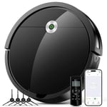 Aspirateur Robot, 2600Pa Robot Aspirateur Aspiration Puissante, Auto-Charge,140min d'Autonomie, Contrôle Intelligent avec App et Alexa, Idéal pour Les Poils d'animaux,Cheveux,Tapis et Sols Durs
