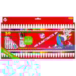 Tuschpennor Dubbelspets 30-pack + Pennställ Sense