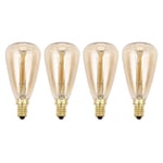 4x Vintage Glödlampor E14 220v St48 Glödlampor 25w 40w 60w Filament Retro Ljus För Hänglampa