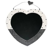 Heart Chalkboard Polka Dot Kitchen Wedding Seating Planner Black & White F0613B