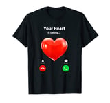 Valentines Day Your Heart Is Calling Phone Answer Couple T-Shirt