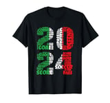 2024 Soccer word cloud. Football text Italy flag T-Shirt